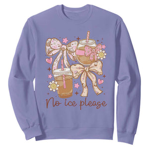 No Ice Please Sweatshirt Funny Coffee Lover Pro Immigration Political TS11 Violet Print Your Wear