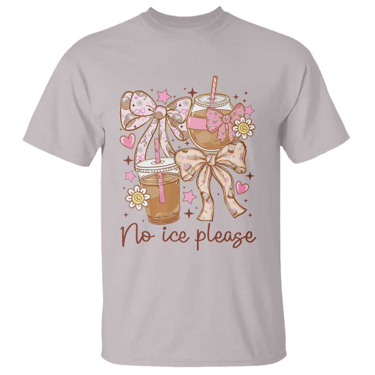 No Ice Please T Shirt Funny Coffee Lover Pro Immigration Political TS11 Ice Gray Print Your Wear