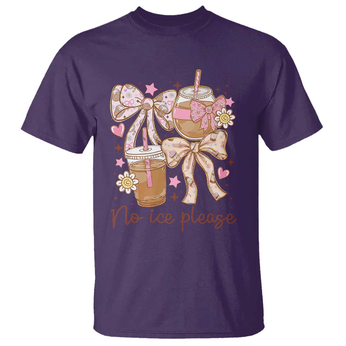 No Ice Please T Shirt Funny Coffee Lover Pro Immigration Political TS11 Purple Print Your Wear