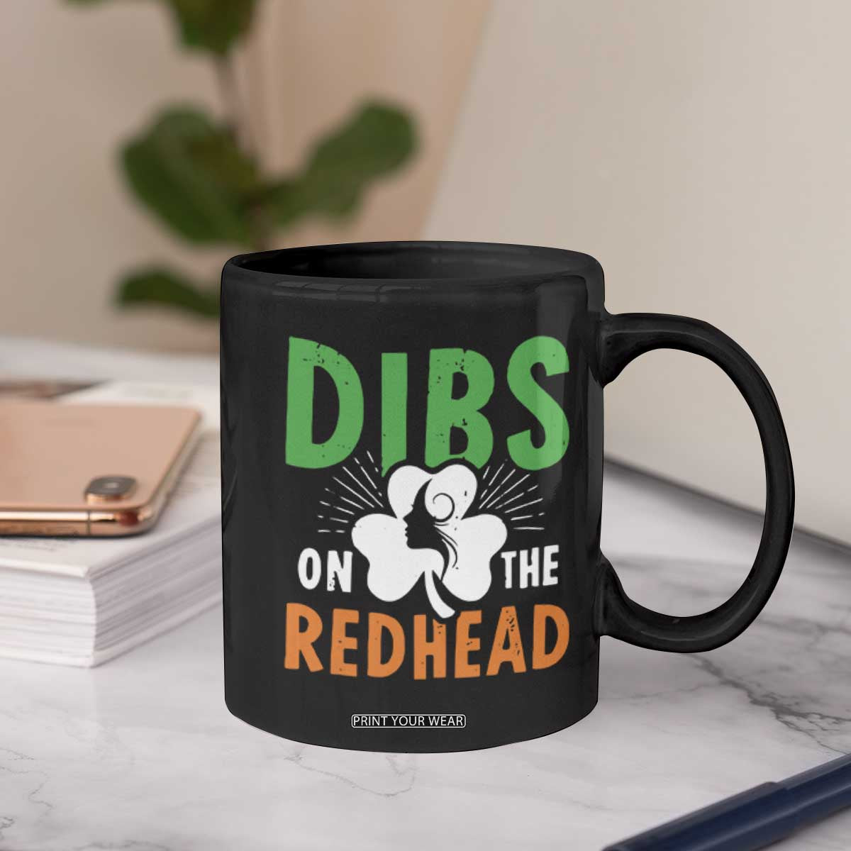 Funny Dibs On The Redhead St Patrick's Day Coffee Mug TS11 Print Your Wear