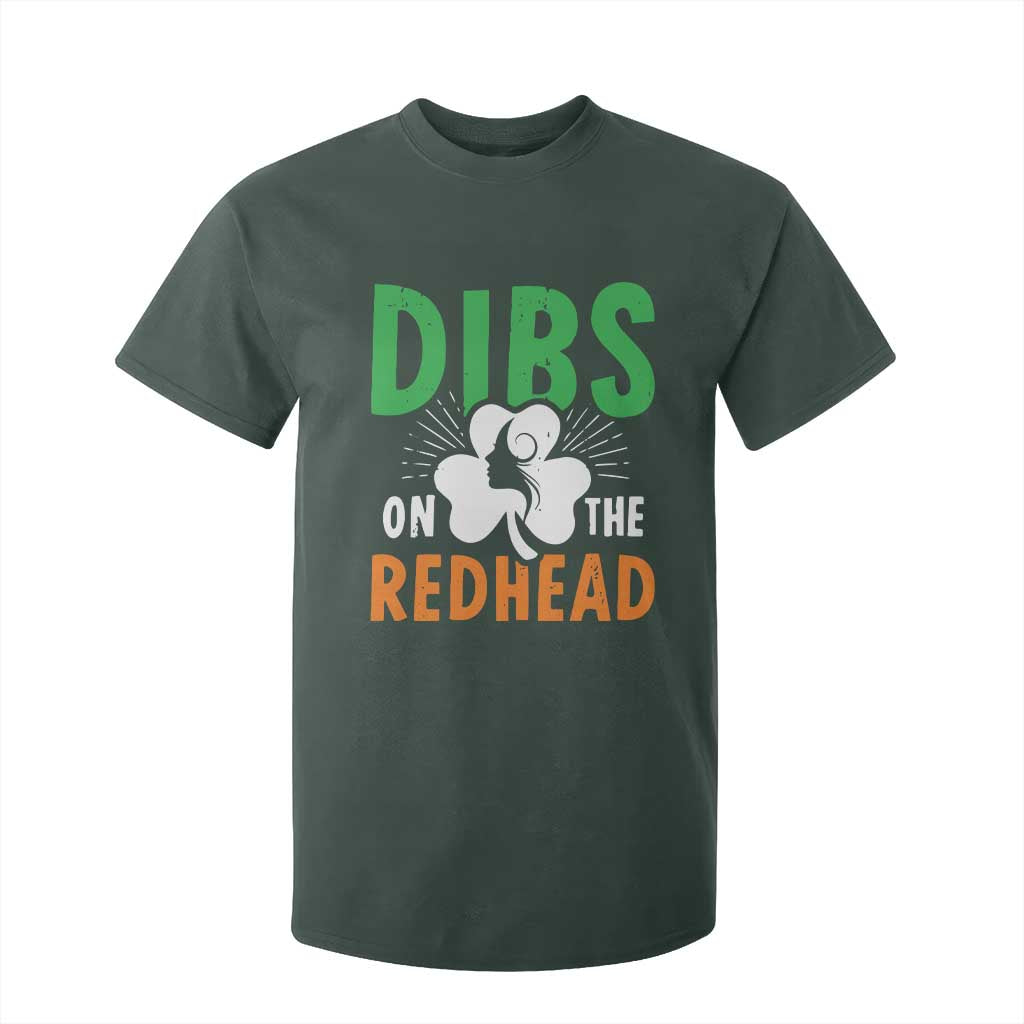Funny Dibs On The Redhead St Patrick's Day T Shirt For Kid TS11 Dark Forest Green Print Your Wear