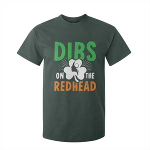 Funny Dibs On The Redhead St Patrick's Day T Shirt For Kid TS11 Dark Forest Green Print Your Wear