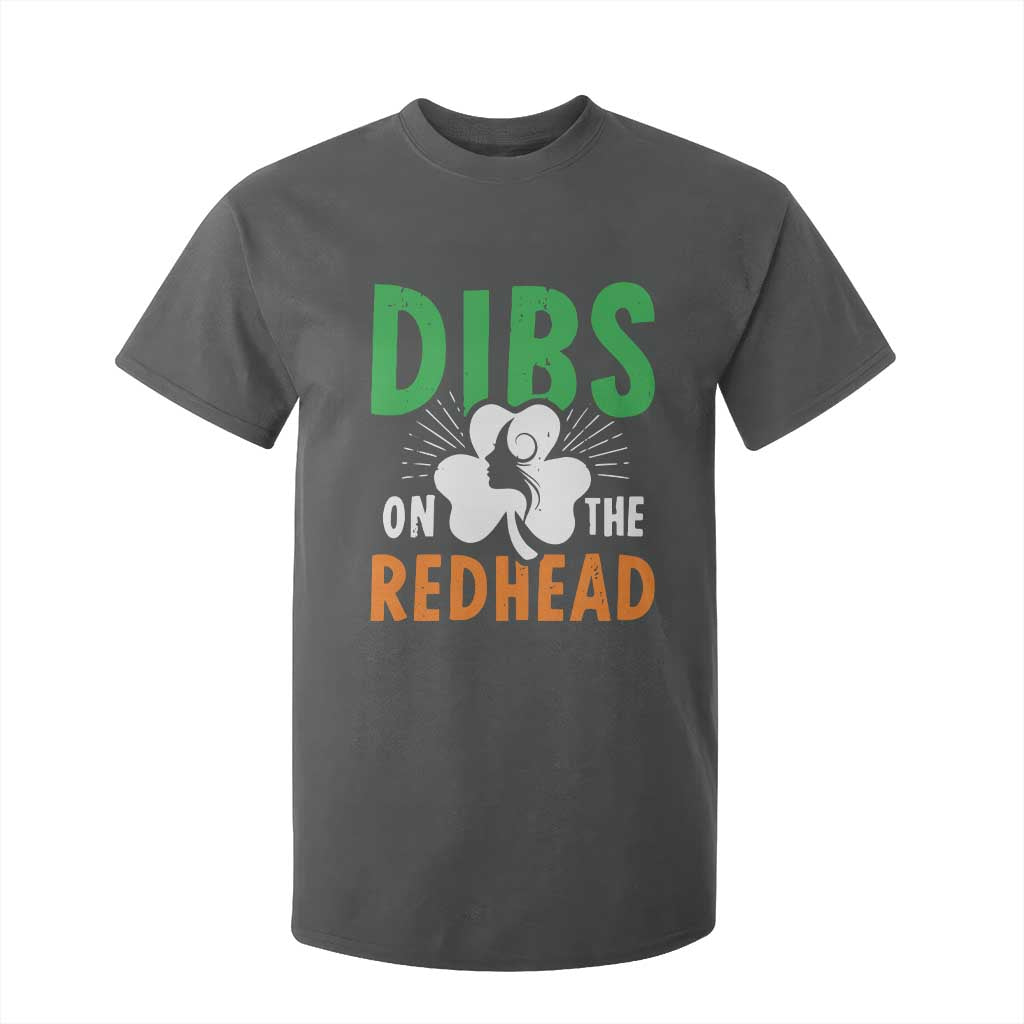 Funny Dibs On The Redhead St Patrick's Day T Shirt For Kid TS11 Dark Heather Print Your Wear