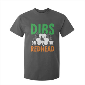 Funny Dibs On The Redhead St Patrick's Day T Shirt For Kid TS11 Dark Heather Print Your Wear