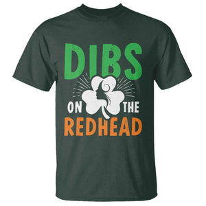 Funny Dibs On The Redhead St Patrick's Day T Shirt TS11 Dark Forest Green Print Your Wear