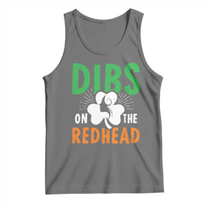 Funny Dibs On The Redhead St Patrick's Day Tank Top TS11 Black Heather Print Your Wear