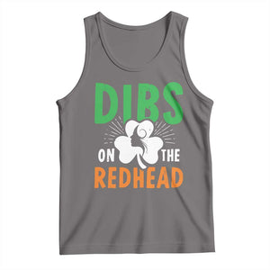Funny Dibs On The Redhead St Patrick's Day Tank Top TS11 Deep Heather Print Your Wear