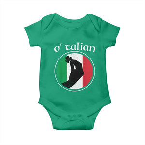 Funny O'Talian Baby Onesie St Patrick's Day Italian Pinched Fingers Shamrock TS11 Irish Green Print Your Wear