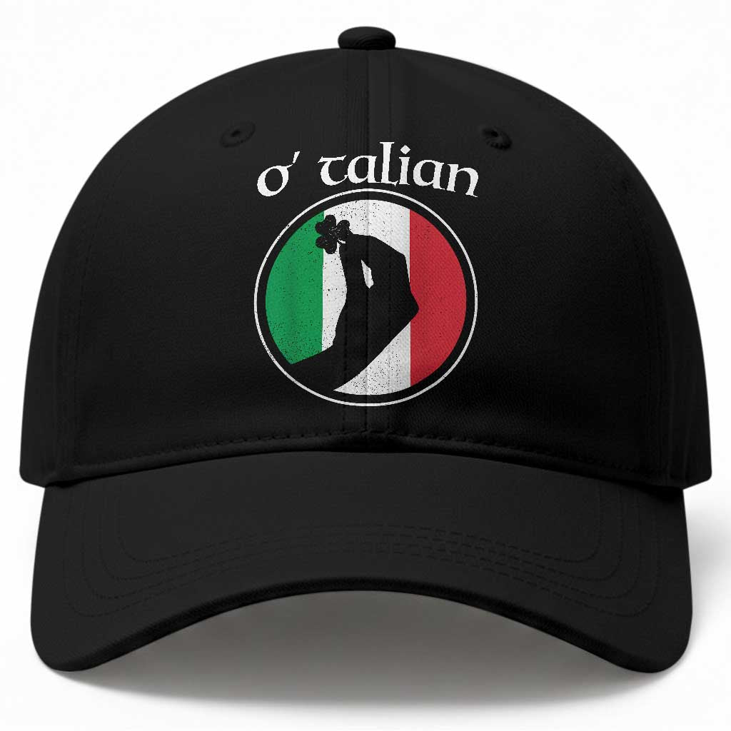 Funny O'Talian Baseball Cap St Patrick's Day Italian Pinched Fingers Shamrock TS11 Print Your Wear