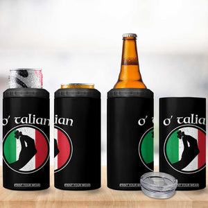 Funny O'Talian 4 in 1 Can Cooler Tumbler St Patrick's Day Italian Pinched Fingers Shamrock TS11 Print Your Wear