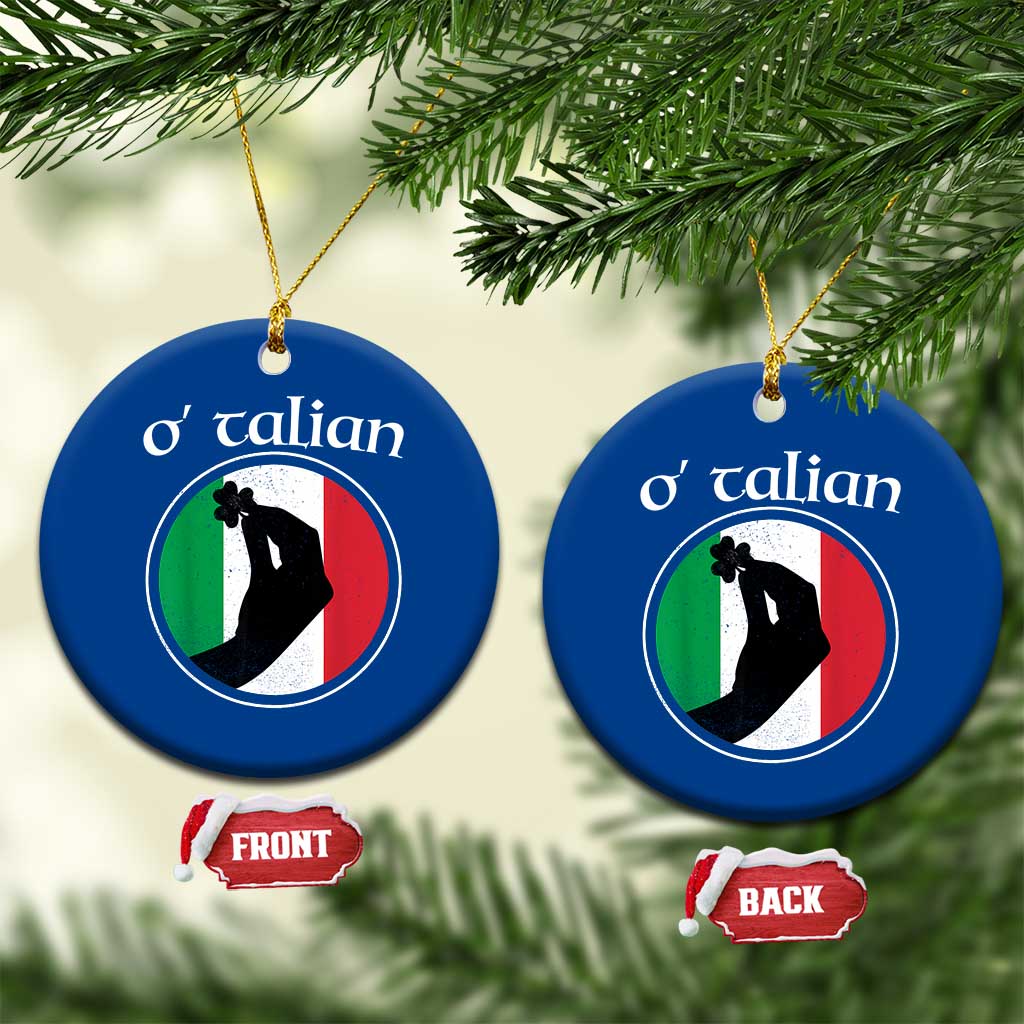 Funny O'Talian Ceramic Ornament St Patrick's Day Italian Pinched Fingers Shamrock TS11 1pc Blue Print Your Wear