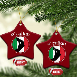 Funny O'Talian Ceramic Ornament St Patrick's Day Italian Pinched Fingers Shamrock TS11 Print Your Wear