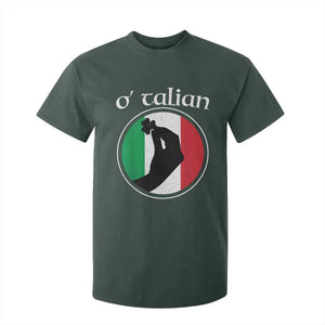 Funny O'Talian T Shirt For Kid St Patrick's Day Italian Pinched Fingers Shamrock TS11 Dark Forest Green Print Your Wear