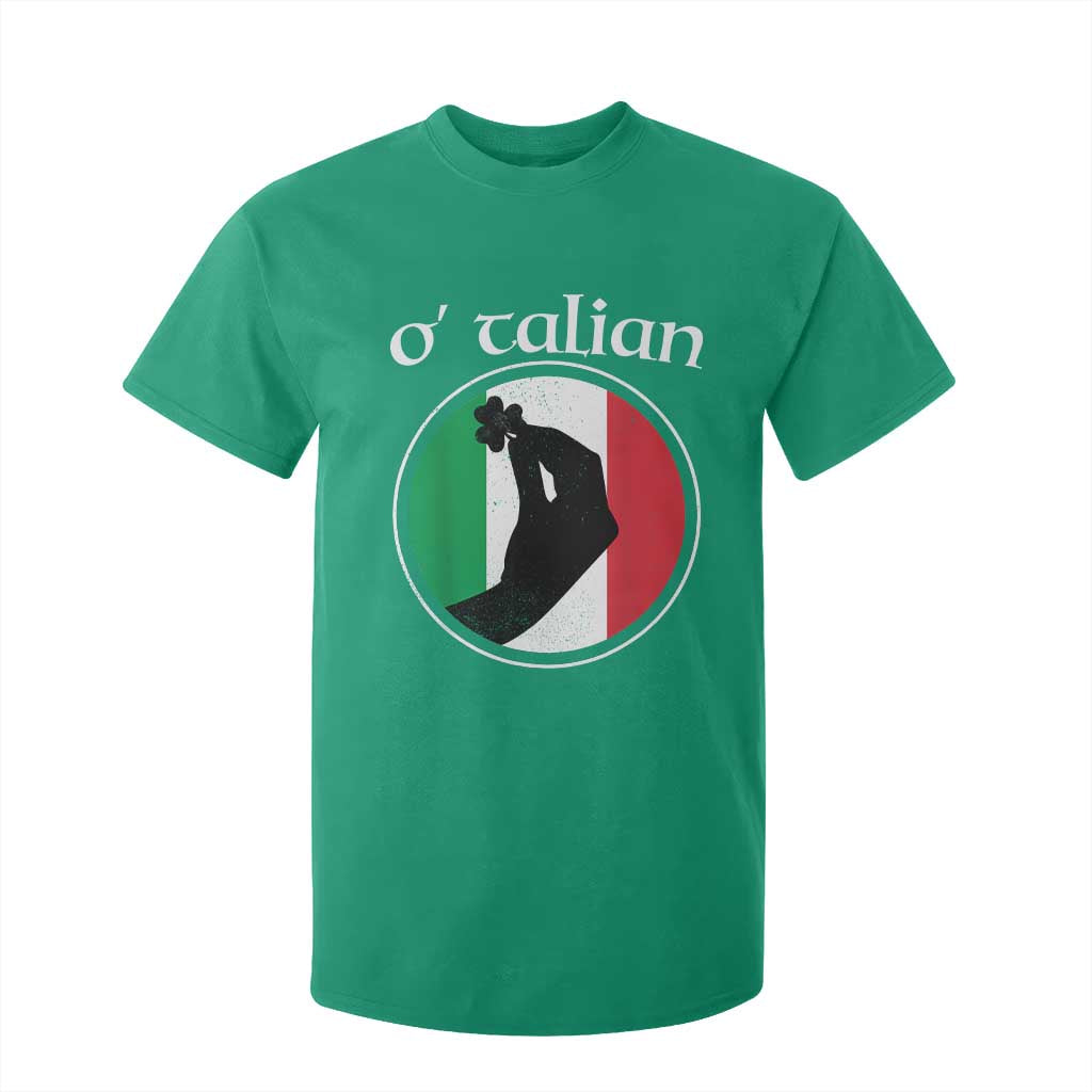 Funny O'Talian T Shirt For Kid St Patrick's Day Italian Pinched Fingers Shamrock TS11 Irish Green Print Your Wear