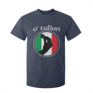 Funny O'Talian T Shirt For Kid St Patrick's Day Italian Pinched Fingers Shamrock TS11 Navy Print Your Wear