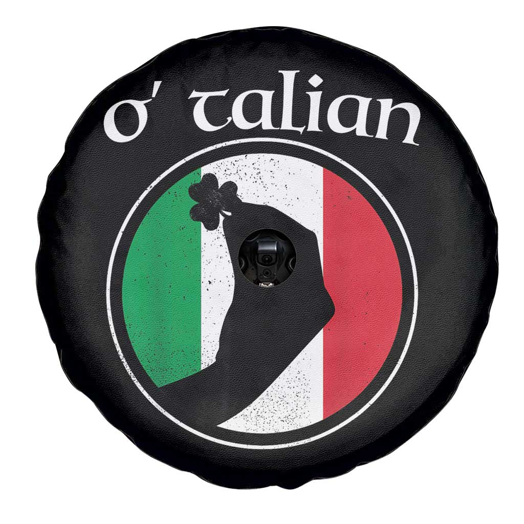 Funny O'Talian Spare Tire Cover St Patrick's Day Italian Pinched Fingers Shamrock TS11 Print Your Wear