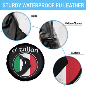 Funny O'Talian Spare Tire Cover St Patrick's Day Italian Pinched Fingers Shamrock TS11 Print Your Wear