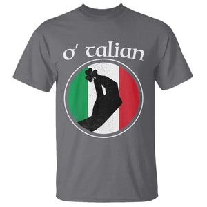 Funny O'Talian T Shirt St Patrick's Day Italian Pinched Fingers Shamrock TS11 Charcoal Print Your Wear
