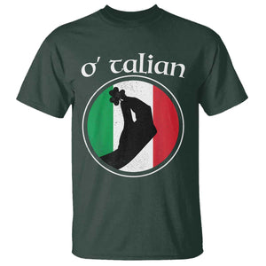 Funny O'Talian T Shirt St Patrick's Day Italian Pinched Fingers Shamrock TS11 Dark Forest Green Print Your Wear