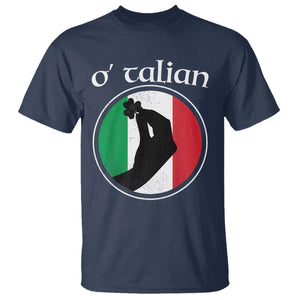 Funny O'Talian T Shirt St Patrick's Day Italian Pinched Fingers Shamrock TS11 Navy Print Your Wear