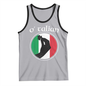 Funny O'Talian Tank Top St Patrick's Day Italian Pinched Fingers Shamrock TS11 Athletic Heather Black Print Your Wear