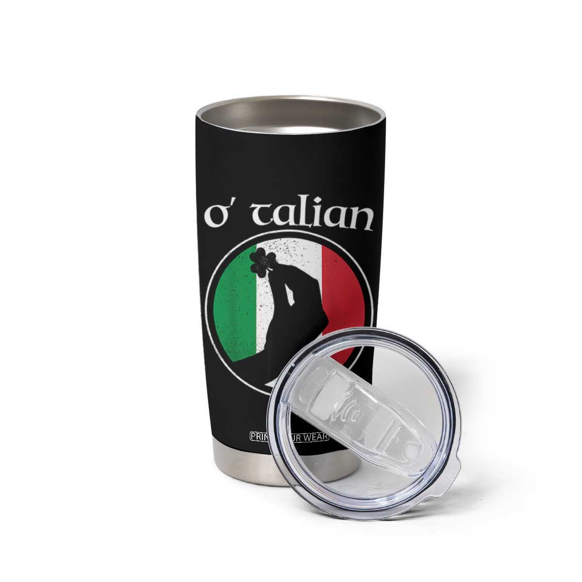 Funny O'Talian Tumbler Cup St Patrick's Day Italian Pinched Fingers Shamrock TS11 Print Your Wear