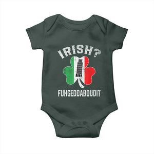 Funny St Patrick's Day Italian Baby Onesie Irish Fuhgeddaboudit Pisa Tower Shamrock TS11 Print Your Wear