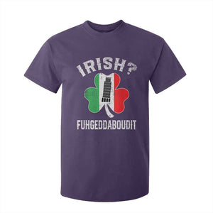 Funny St Patrick's Day Italian T Shirt For Kid Irish Fuhgeddaboudit Pisa Tower Shamrock TS11 Purple Print Your Wear