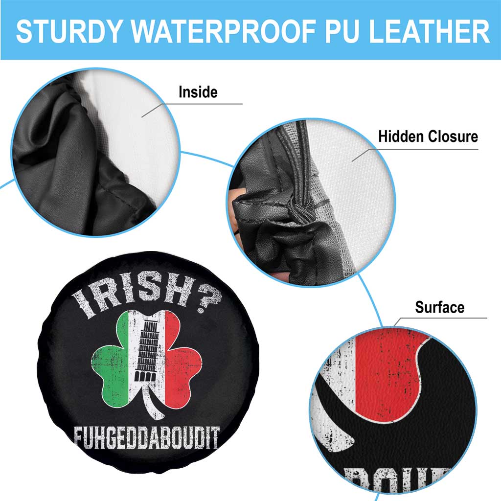 Funny St Patrick's Day Italian Spare Tire Cover Irish Fuhgeddaboudit Pisa Tower Shamrock TS11 Print Your Wear