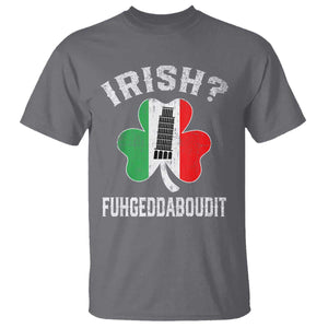 Funny St Patrick's Day Italian T Shirt Irish Fuhgeddaboudit Pisa Tower Shamrock TS11 Charcoal Print Your Wear