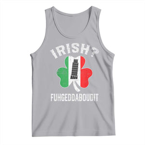 Funny St Patrick's Day Italian Tank Top Irish Fuhgeddaboudit Pisa Tower Shamrock TS11 Athletic Heather Print Your Wear