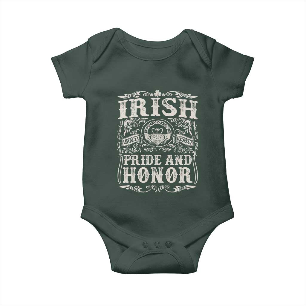 Irish Pride And Honor Baby Onesie Vintage Claddagh Ring Celtic Knot TS11 Print Your Wear