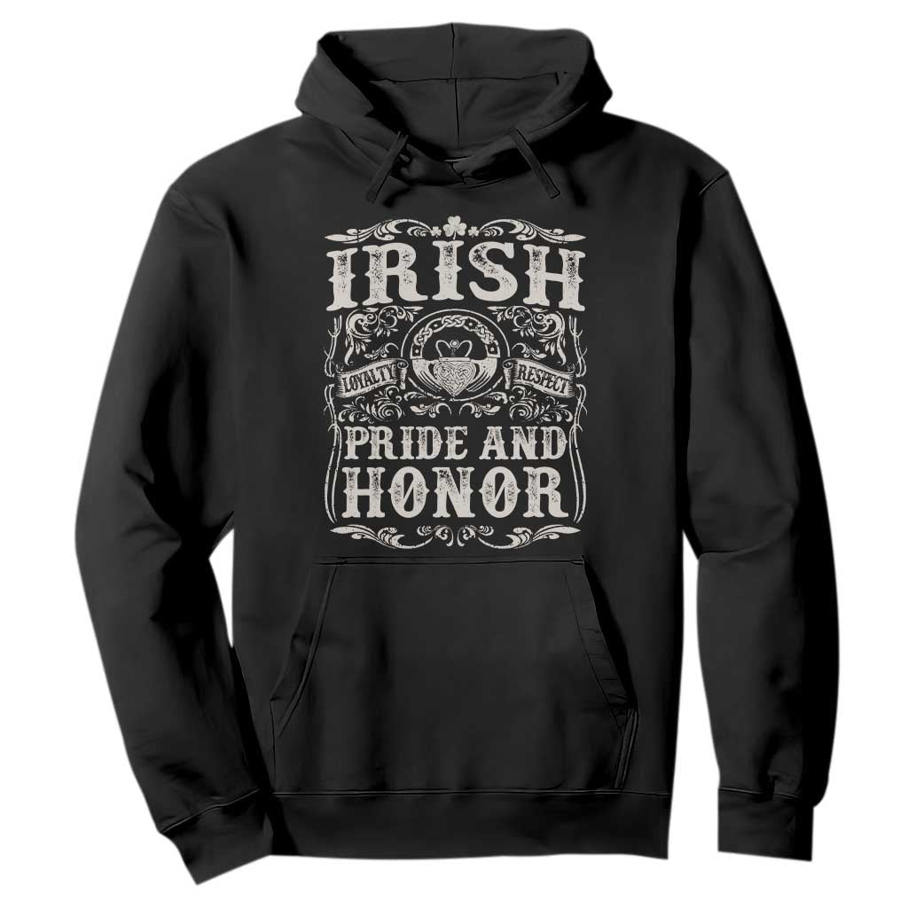 Irish Pride And Honor Hoodie Vintage Claddagh Ring Celtic Knot TS11 Black Print Your Wear