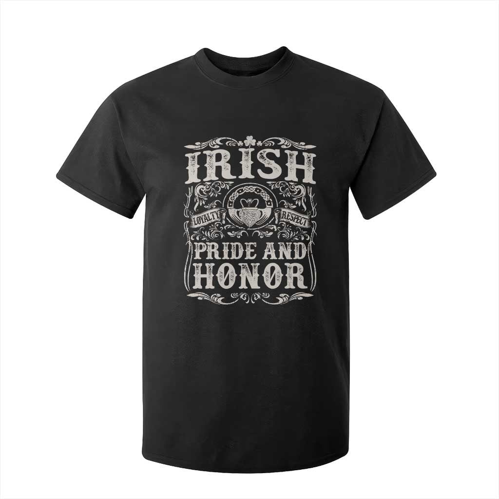 Irish Pride And Honor T Shirt For Kid Vintage Claddagh Ring Celtic Knot TS11 Black Print Your Wear
