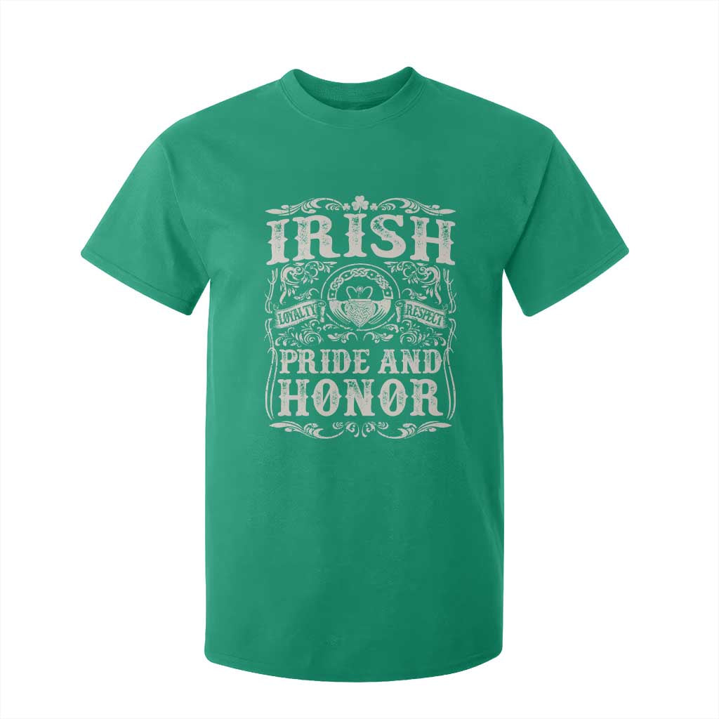 Irish Pride And Honor T Shirt For Kid Vintage Claddagh Ring Celtic Knot TS11 Irish Green Print Your Wear
