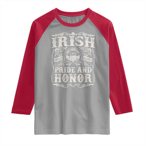 Irish Pride And Honor Raglan Shirt Vintage Claddagh Ring Celtic Knot TS11 Sport Gray Red Print Your Wear