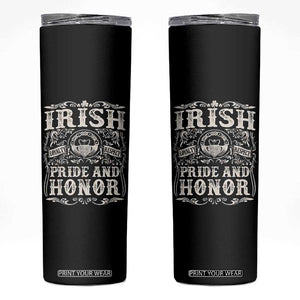 Irish Pride And Honor Skinny Tumbler Vintage Claddagh Ring Celtic Knot TS11 Black Print Your Wear