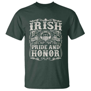 Irish Pride And Honor T Shirt Vintage Claddagh Ring Celtic Knot TS11 Dark Forest Green Print Your Wear