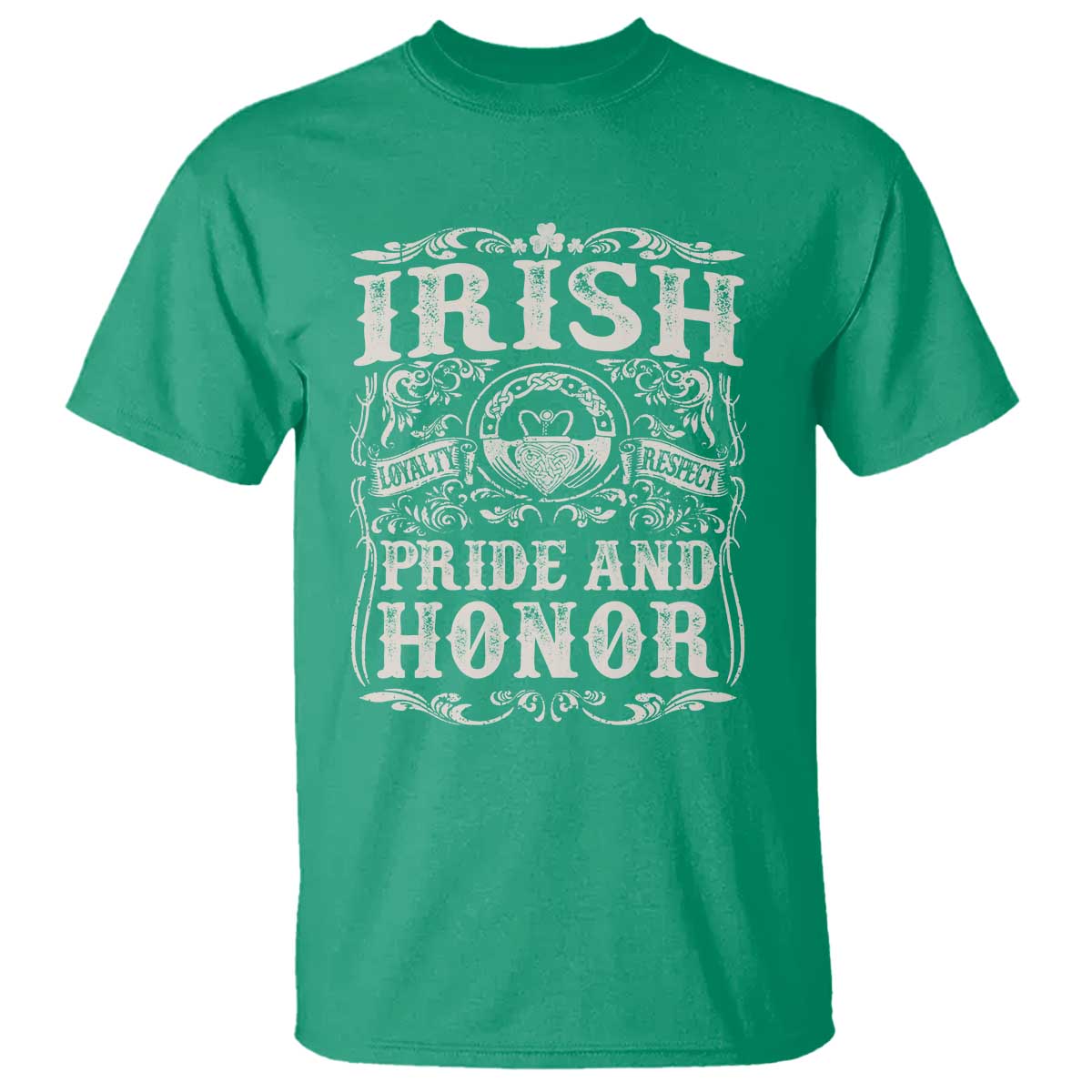 Irish Pride And Honor T Shirt Vintage Claddagh Ring Celtic Knot TS11 Irish Green Print Your Wear