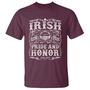 Irish Pride And Honor T Shirt Vintage Claddagh Ring Celtic Knot TS11 Maroon Print Your Wear