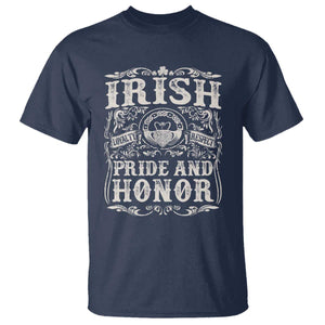 Irish Pride And Honor T Shirt Vintage Claddagh Ring Celtic Knot TS11 Navy Print Your Wear