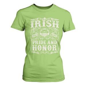 Irish Pride And Honor T Shirt For Women Vintage Claddagh Ring Celtic Knot TS11 Lime Print Your Wear