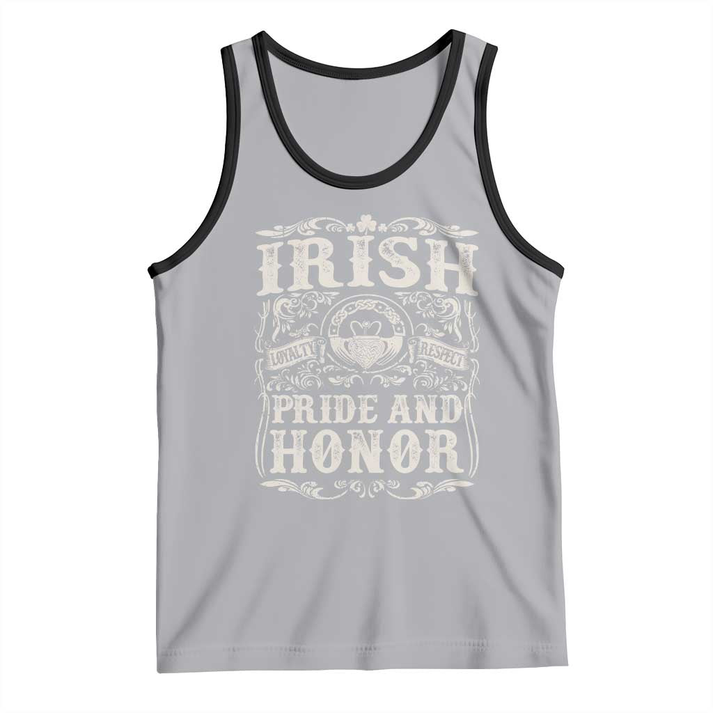 Irish Pride And Honor Tank Top Vintage Claddagh Ring Celtic Knot TS11 Athletic Heather Black Print Your Wear