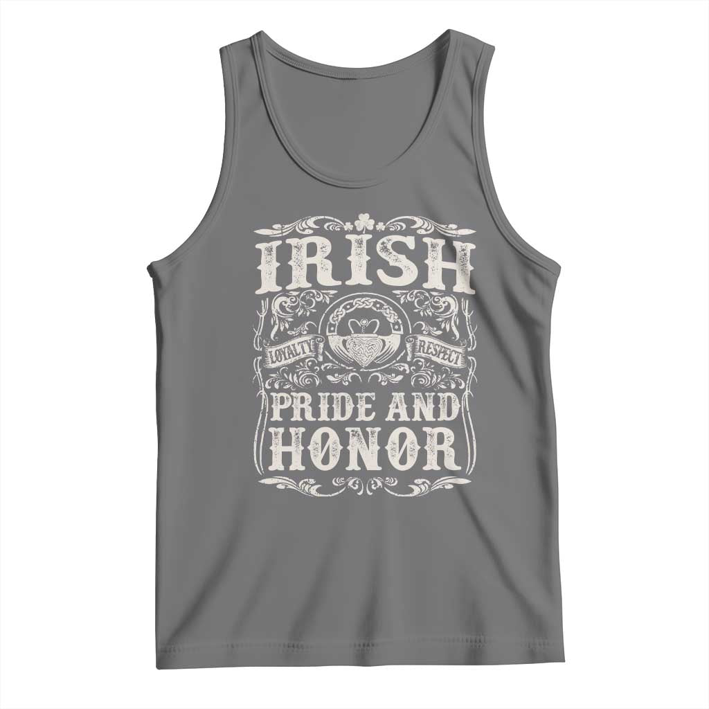 Irish Pride And Honor Tank Top Vintage Claddagh Ring Celtic Knot TS11 Black Heather Print Your Wear