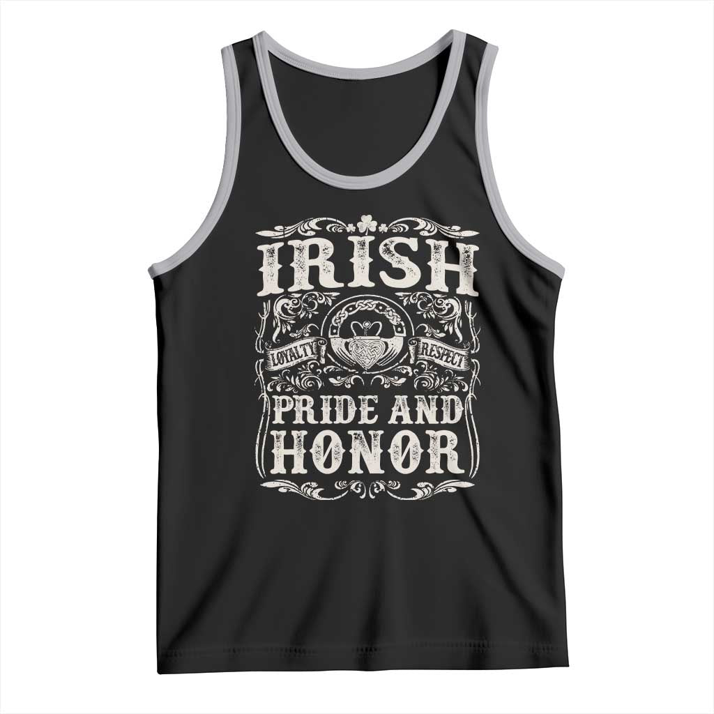 Irish Pride And Honor Tank Top Vintage Claddagh Ring Celtic Knot TS11 Black Athletic Heather Print Your Wear