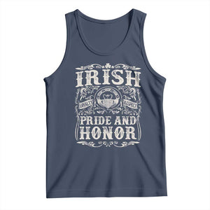 Irish Pride And Honor Tank Top Vintage Claddagh Ring Celtic Knot TS11 Navy Print Your Wear