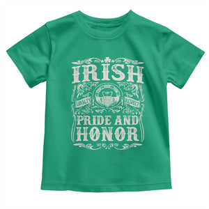 Irish Pride And Honor Toddler T Shirt Vintage Claddagh Ring Celtic Knot TS11 Irish Green Print Your Wear