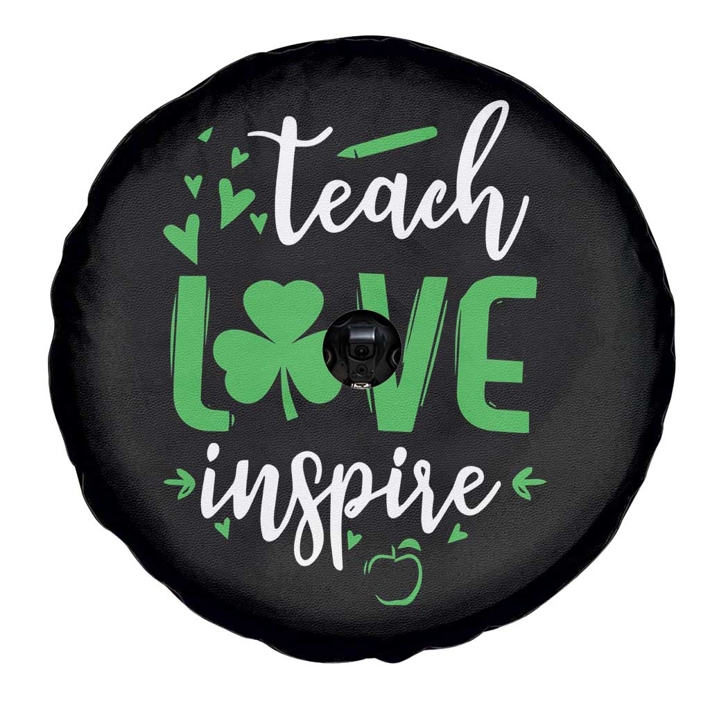 St Patrick's Day Teach Love Inspire Spare Tire Cover Teacher Shamrock TS11 Print Your Wear