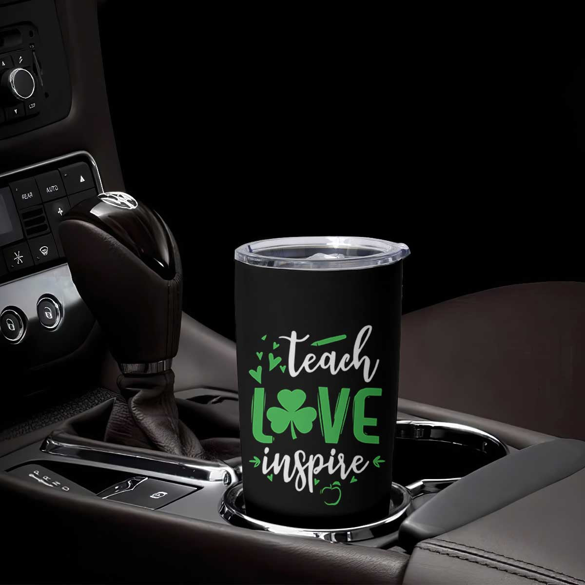 St Patrick's Day Teach Love Inspire Tumbler Cup Teacher Shamrock TS11 Print Your Wear