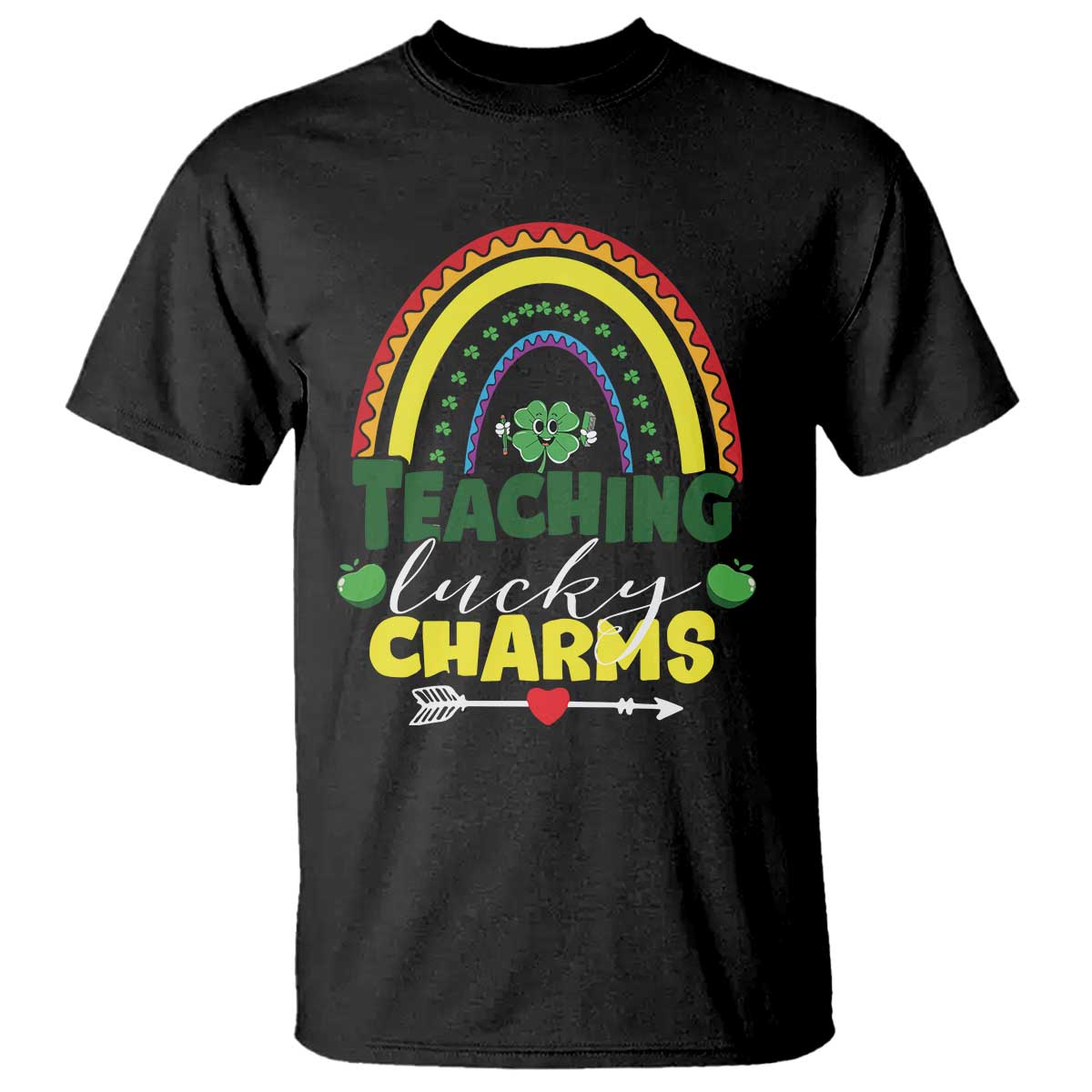 Funny St Patrick's Day Teacher T Shirt Teaching Lucky Charms TS11 Black Print Your Wear